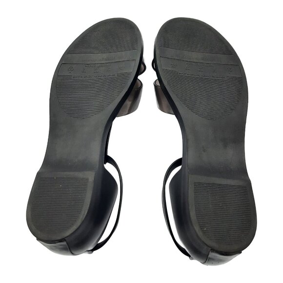 Mel By Melissa Black Jelly Sandals US 8 Ankle T Strap Flats EUR 39 - Picture 7 of 8